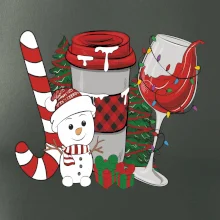 Vianoce, víno a snehuliak