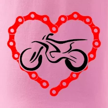 Moto srdce reťaz - enduro