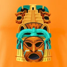 Mayová maska s pyramídou Mayová maska s pyramídou