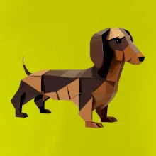 Jazvečík - zlepený z papiera