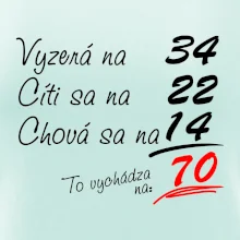 Vyzerá, cíti sa, chová sa - 70 rokov