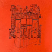 Motor Škoda/ VW 1.9L  TDI ze předu