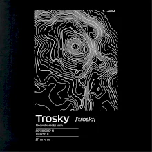 Trosky - vrstevnice v obdĺžniku