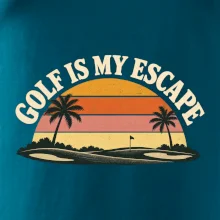 Golf is my escape retro západ slunce