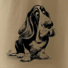 Čiernobiela karikatúra baset