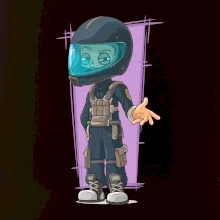 Vesmírny vojak fialový