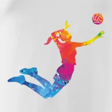 Volejbalistka splash s loptou Volejbalistka splash s loptou