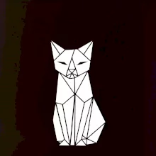 Origami mačka spredu