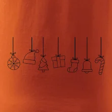 Rodinné vianočné tričká - Vianočné ozdoby na povrázku