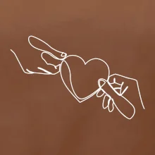 Dve ruky a srdce jedným ťahom