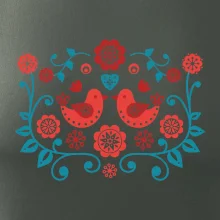 folklór - dva červené vtáčiky