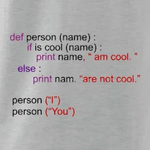 Python I am cool, You are not cool