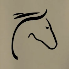 Kôň - hlava silueta