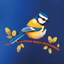 Sýkorka modrinka kreslená