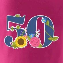 Kvetinové číslo kreslené - 50