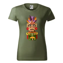 Mayová maska s perím