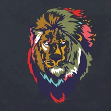 Hlava leva kreslená jednoduchá