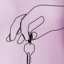 Kľúče a ruka jedným ťahom