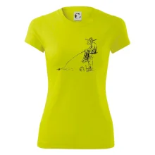 Kreslený rybár na pni