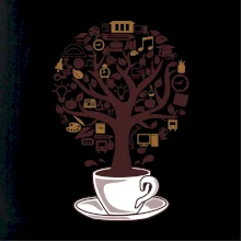 Coffee Tree parts from school icon