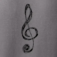 Husľový kľúč kreslený Husľový kľúč kreslený