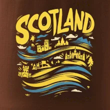 Scotland kreslené vlny