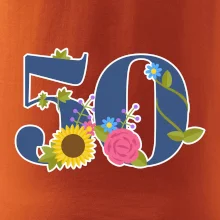 Kvetinové číslo kreslené - 50 Kvetinové číslo kreslené - 50