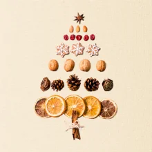 Vianočný stromček zo sušených plodov