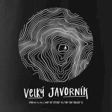 Velký Javorník (Beskydy) - vrstevnice v kruhu