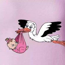 Bocian a bábätko - dievča (Hana-creative) Bocian a bábätko - dievča (Hana-creative)