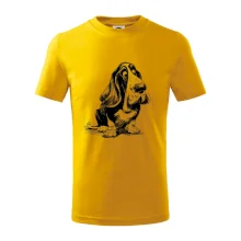 Čiernobiela karikatúra baset