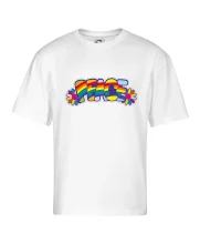 Peace nápis dúhový