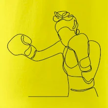 Žena boxerka jedným ťahom