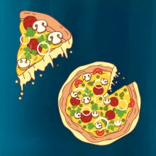 Pizza + Pizza kousek