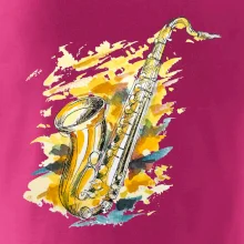 Saxofón maľovaný