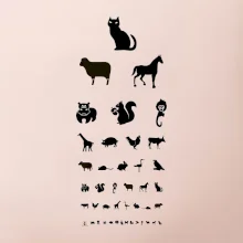 Očný test zvieratká Očný test zvieratká