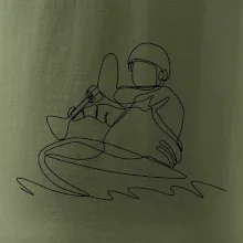 Kajak na vode jedným ťahom