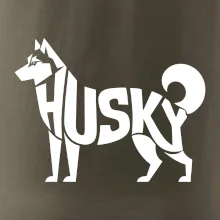 Husky nápis v tele