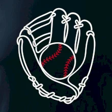 Baseballová rukavice minimalistická linka