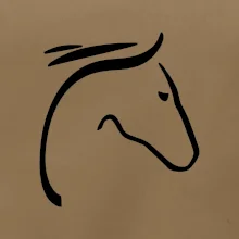 Kôň - hlava silueta