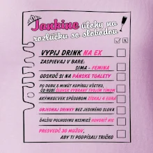 Tričko na rozlúčku s úlohami vpredu