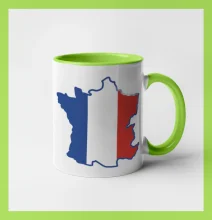 Francúzska vlajka mapa obrys