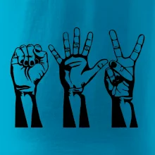 Kameň nožnice papier čierne