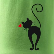 Zamilovaná mačka zozadu