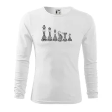 Šachové figúrky v rade - kreslené