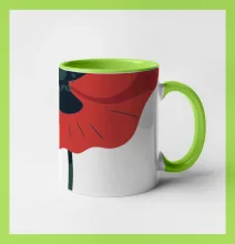 Vlčí mak kreslený na prsníku