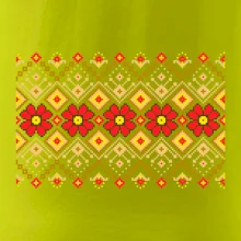 Ukrajinský vzor - Červené kvety