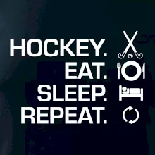Pozemný hokej eat sleep repeat
