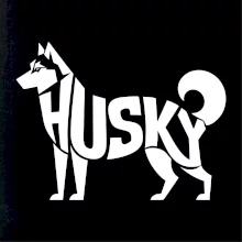 Husky nápis v tele
