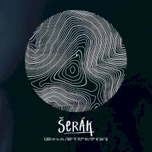 Šerák - vrstevnice v kruhu